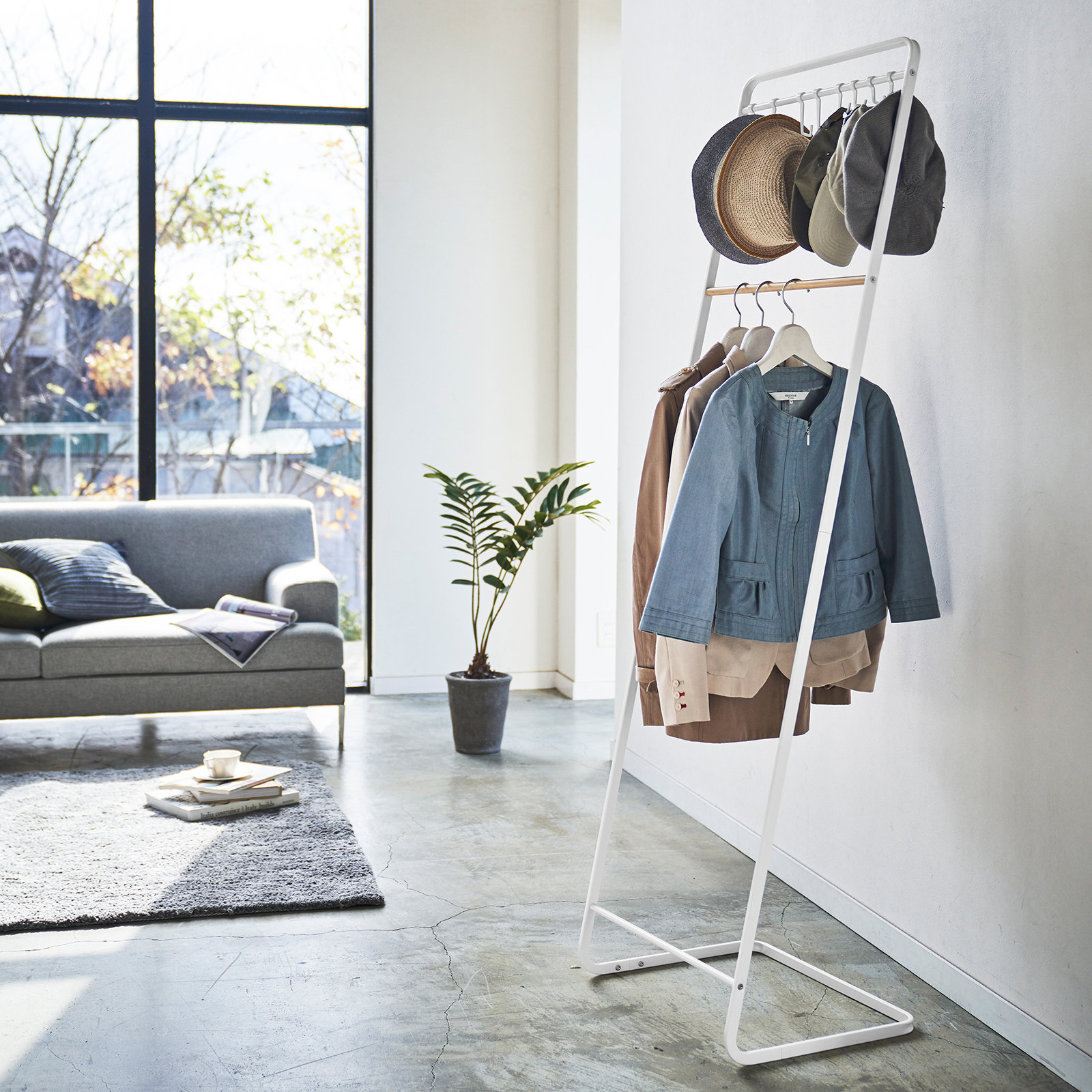 Steel 8 - Hook Freestanding Coat Rack - Thumbnail 2