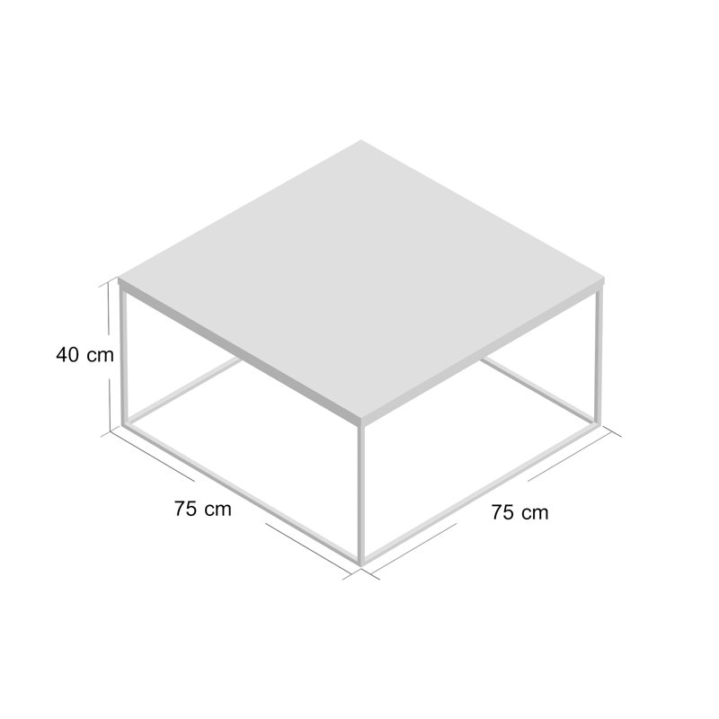 Linkous Solid Coffee Table, Chrome, Oak