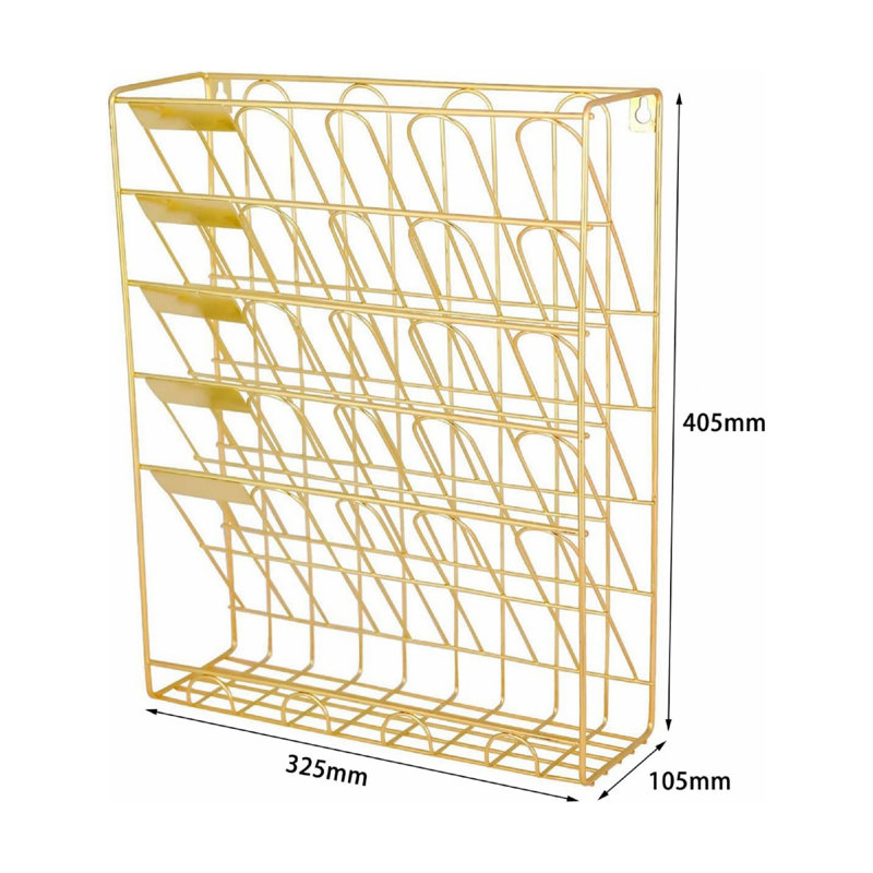 Metal Wall Organizer with Wall Baskets