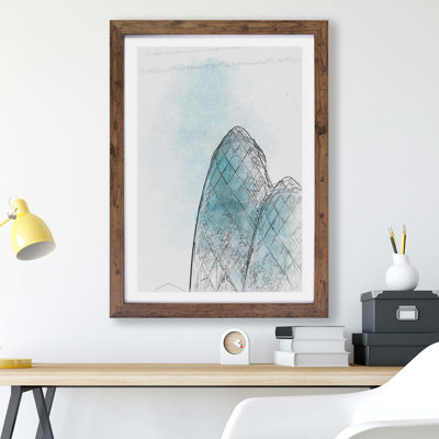 The Gherkin Building in London - Framed Print