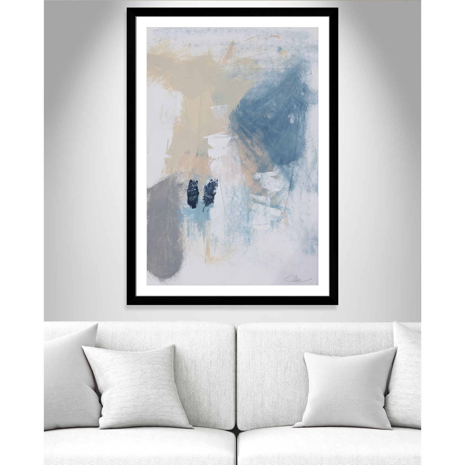 Coastal Carnival Collection "Coastal Carnival II" Print, Black Single Picture Framed Paper, White, 49" H x 35" W x 1.25" D