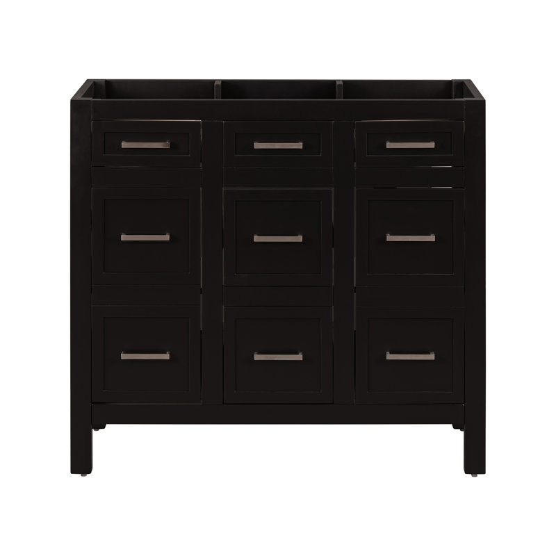 [Cabinet seulement] Meuble-lavabo de 36 po (lavabo non inclus), Noir, noir, noir, noir