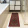 Ottohome Non-Slip Medallion Oriental Area Rug For Living Room, Hallway, Entryway Rug, Dark Red