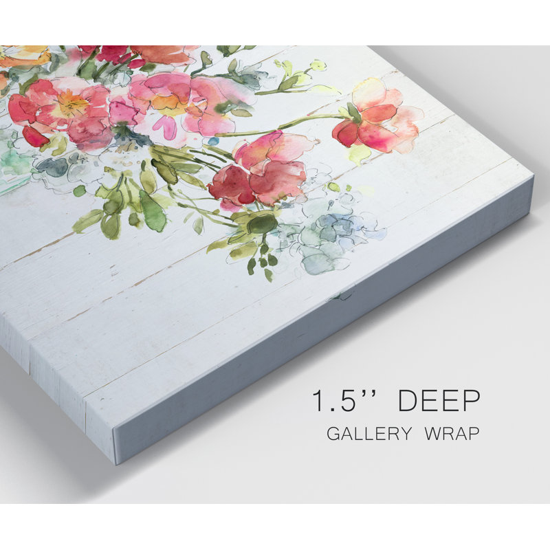 «My Summer Garden I», reproduction d'art sur toile tendue, H 8 po x l 12 po x P 1 po