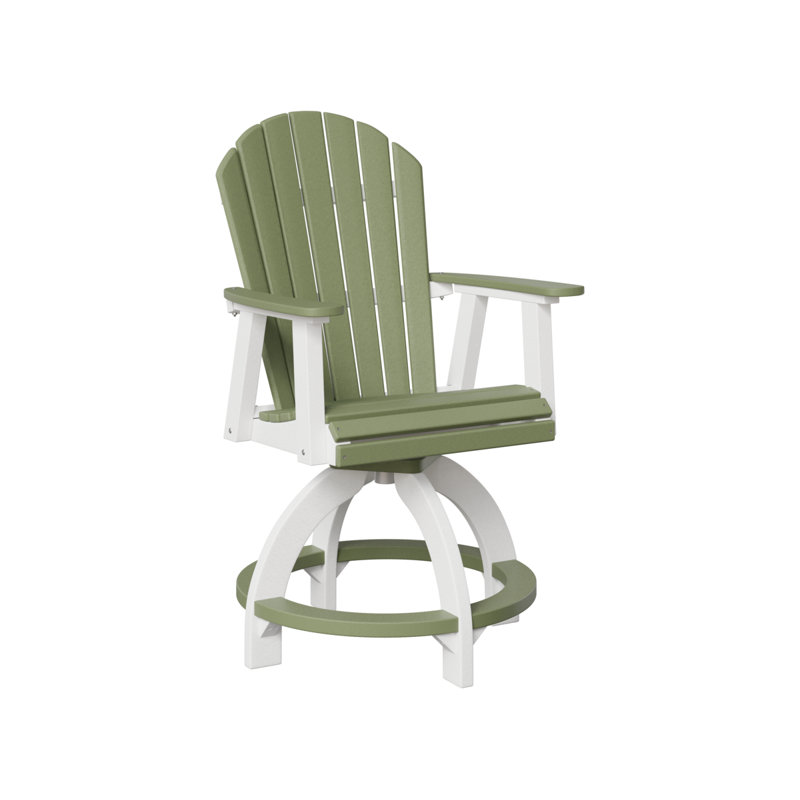 Chaise de comptoir pivotante Comfo, Blanc / Sauge