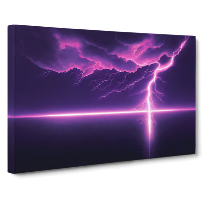 Futuristic Lightning Bolt - Wrapped Canvas