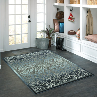 Dreyfuss Tufted Navy Area Rug
