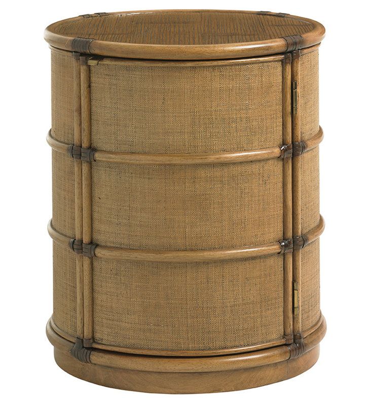 Twin Palms End Table with Storage