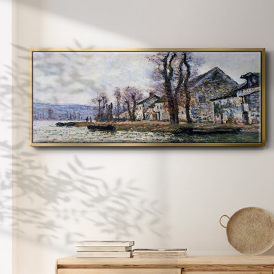 «The Bend Of The Seine At Lavacourt, Winter, 1879», reproduction d'art sur toile
