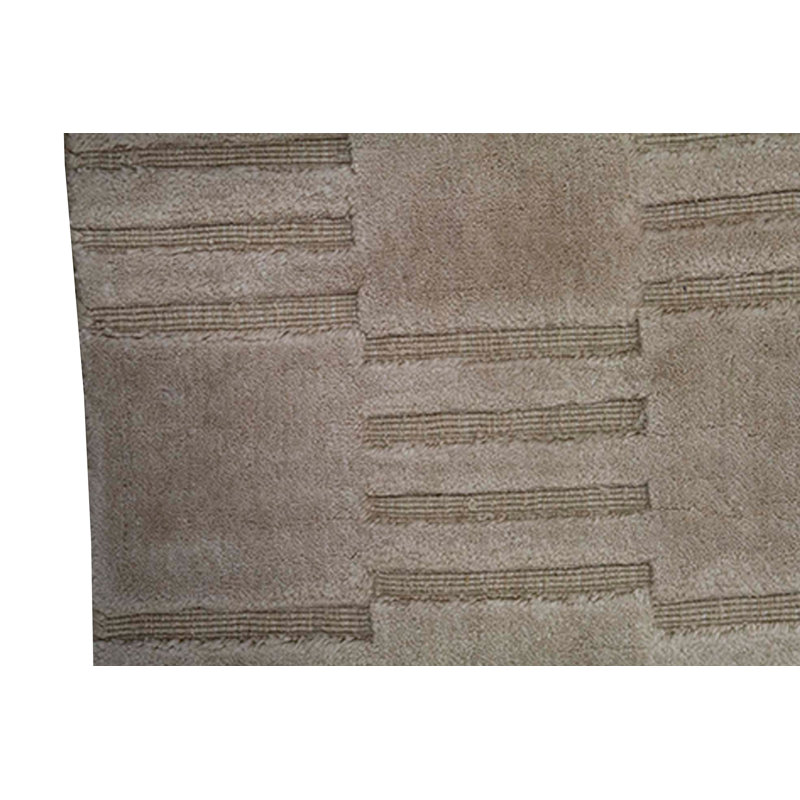 Tapis beige noué à la main de haute qualité