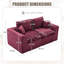 Canapé modulaire à 2 places modulaire confortable avec housse de coussin amovible en velours côtelé moderne en mousse haute densité et accoudoir incurvé sans assemblage pour la chambre à coucher dans les maisons contemporaines requises