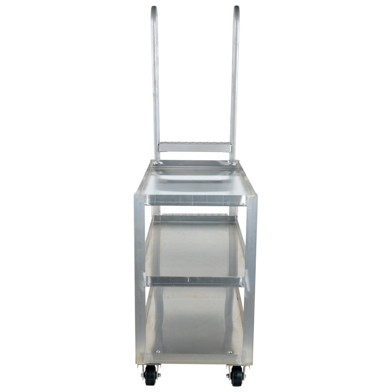 Chariot de préparation de stock haute performance, H 75,32 po x l 21,88 po x P 56 po, Caoutchouc