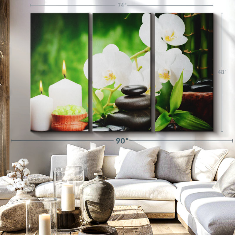 Nature " Spa " 3 - Pieces, 74" H x 48" W
