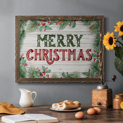 Verdure de Noël encadrée sur toile