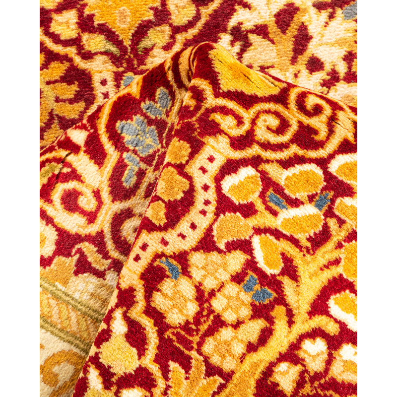 Mogul One-of-a-Kind 2' 7" X 12' 10" 2010s Runner Wool Area Rug Red