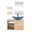 Ensemble de meuble-lavabo mural simple 28 po Mereworth-714412500-717362985-717362976
