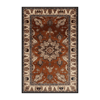 Machine Washable Persian Brown Area Rug