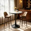Round Marble Top Metal Base Dining Table-812122793