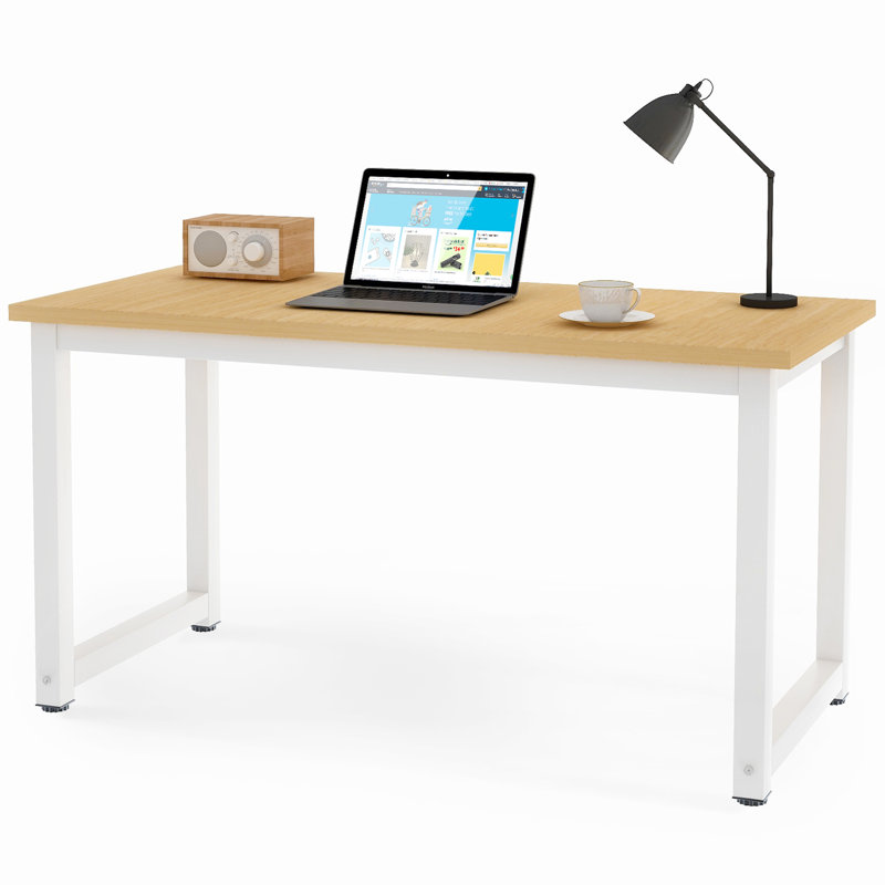 Townsley Writing Desk, Light Brown, White
