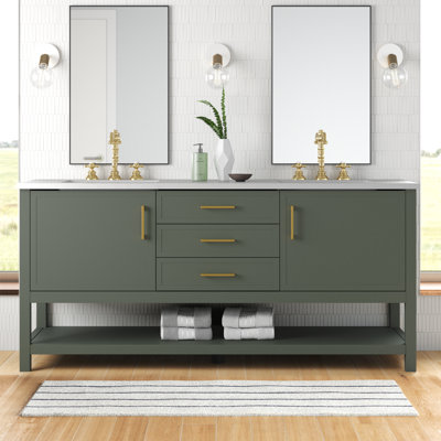 Meuble-lavabo double 72 po Vicini