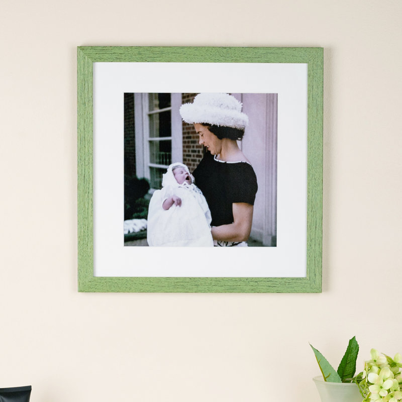 Cadre photo barnwood récupéré Asuncion, 4 po x 6 po, Vert