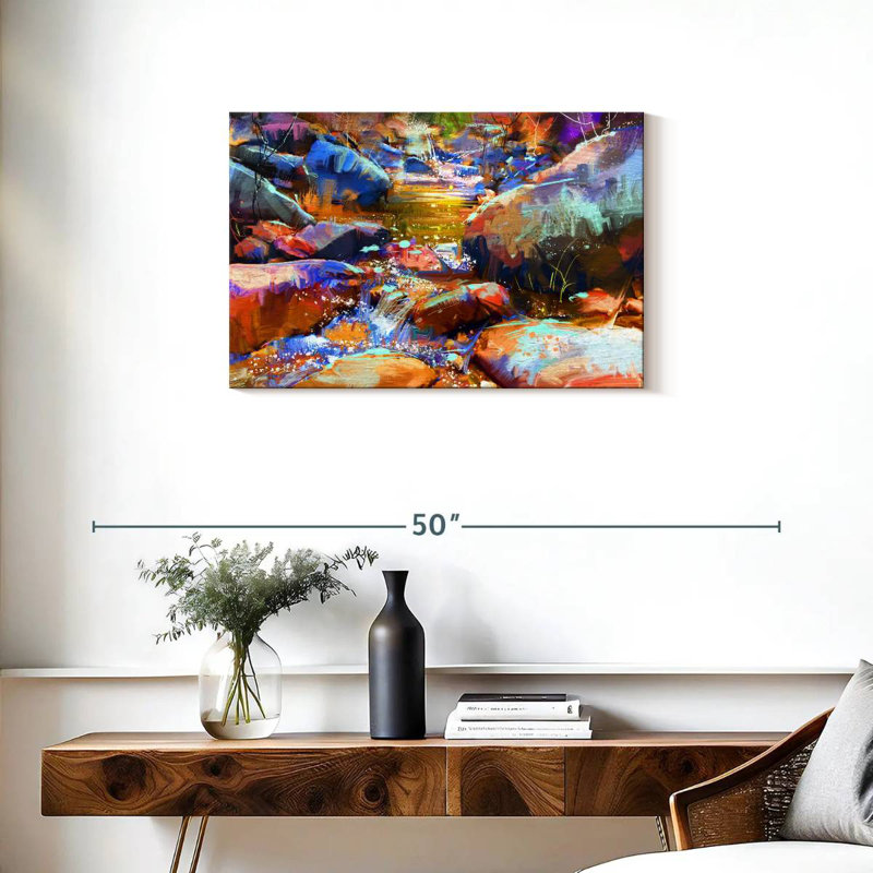 Avery Vibrant Wilderness Stream, 20" H x 30" W