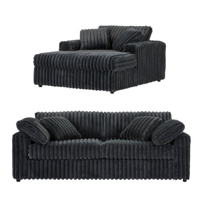 Algona 2-Piece Living Room Set, Sofa And Cuddle Chaise