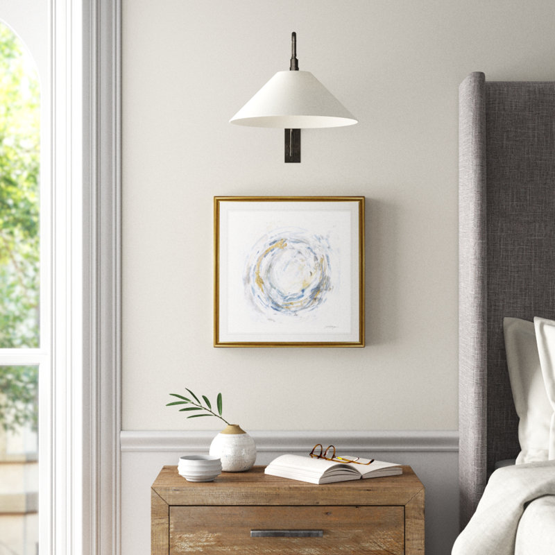 Halcyon Whirl I - Reproduction d'art sur toile tendue, Cadre doré, H 17,5 po x l 17,5 po x P 1,5 po