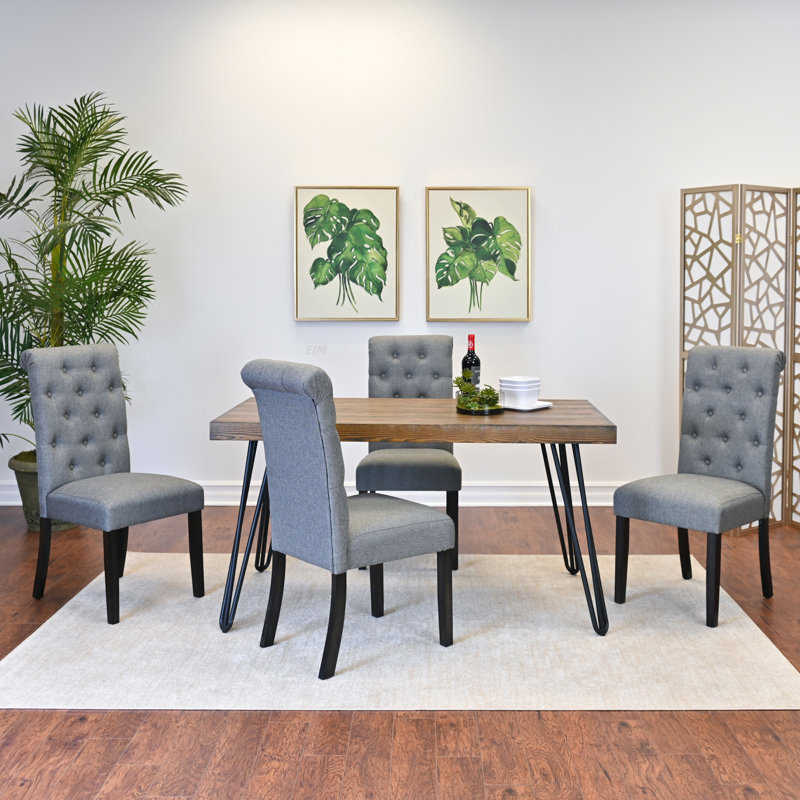 Ensemble de salle à manger Ashford, table de salle à manger en épingle à cheveux avec chaises, 4 options de couleurs (ensemble de salle à manger)