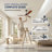  60-inch Modern Ceiling Fan with Light, 3 Solid Wood Blades, DC Motor, 6 Speeds, Downrod Mount for Bedroom, Living Room-2120946958