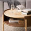 Table basse ronde en bois massif-105977483
