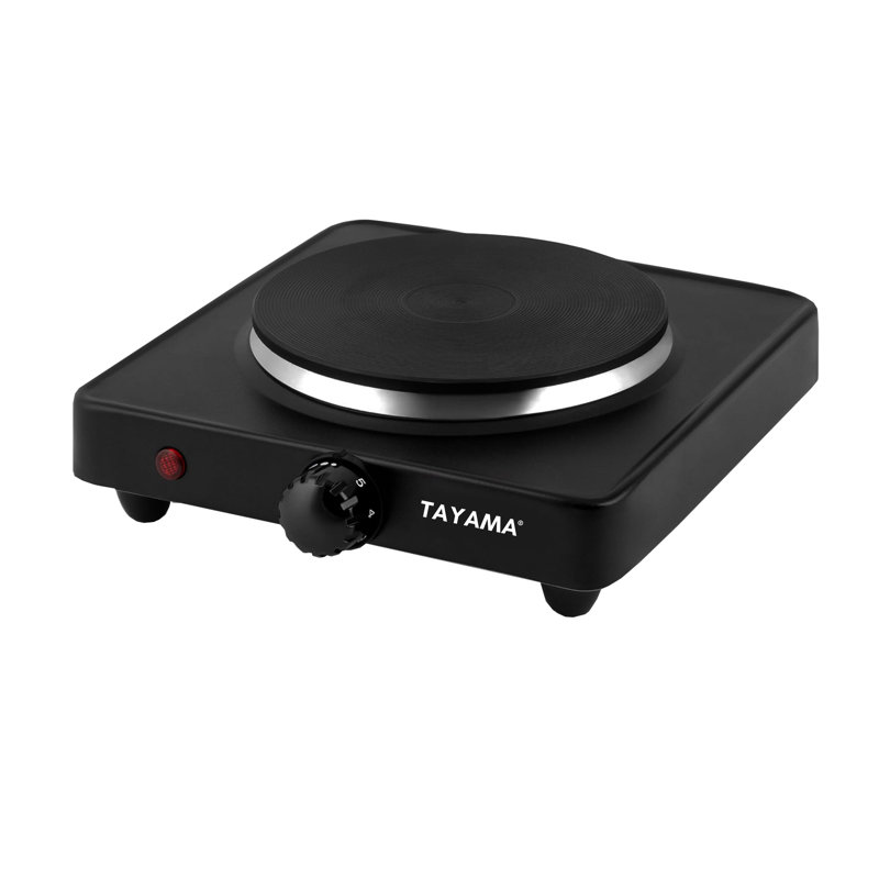 Tayama Single Burner Black Diecast Hot Plate With Temperature Control