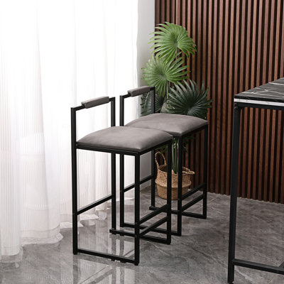 Aracelli Upholstered Counter Stool with Metal Frame
