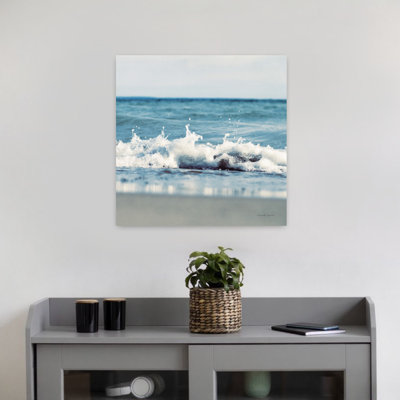 Coastal Mint Cottage Days Ii Crop V2 avec plage bleu