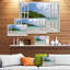 «Coastal Window Seashore View», art mural sur toile - Bord de mer calme-56542574-65911420