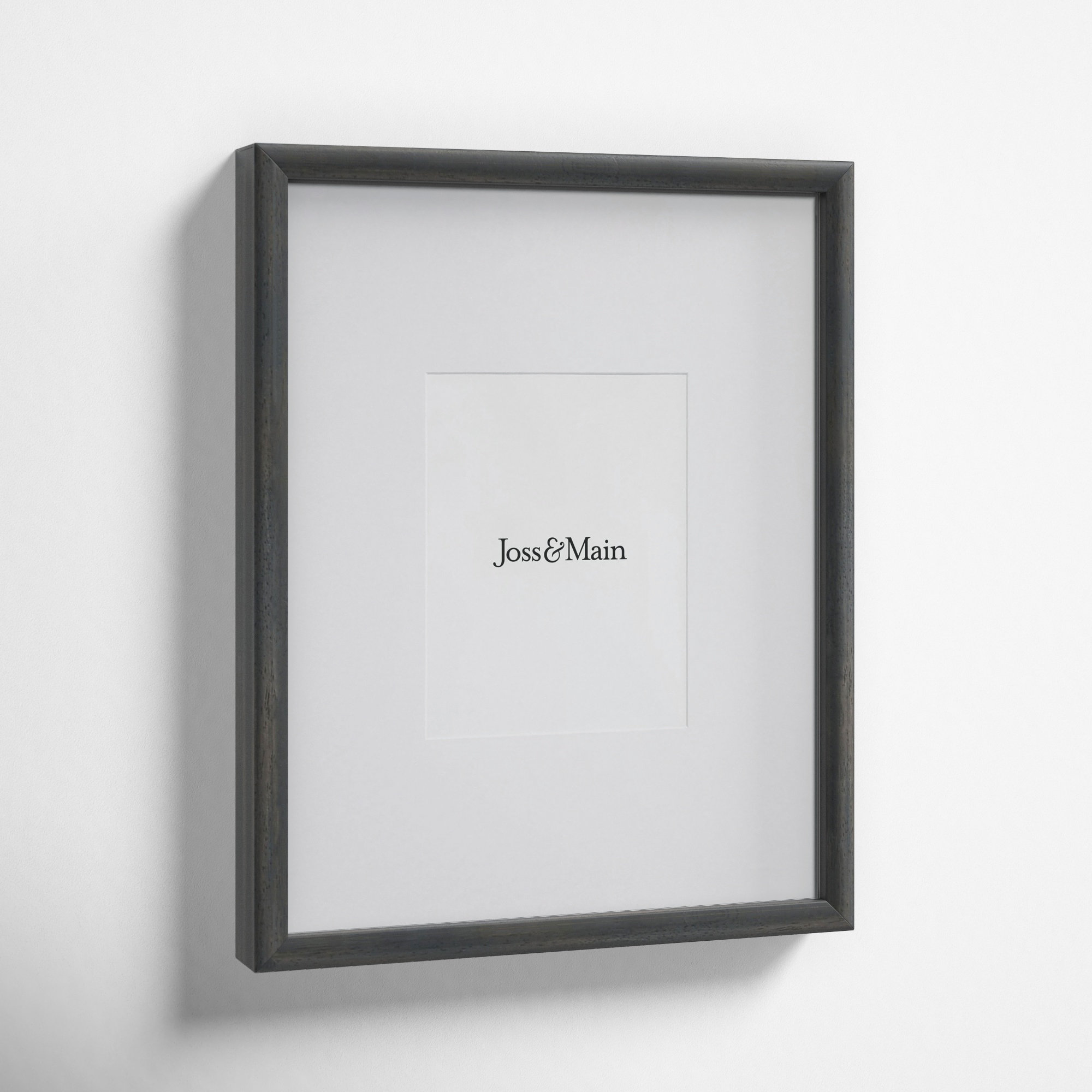 Mabe Wood Beveled Picture Frame with Mat, 8" x 10", Black