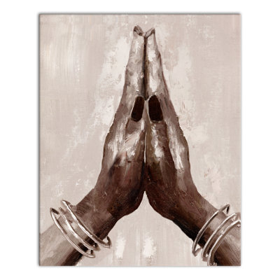 " Painted Praying Hands " Painting Print