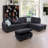 Repose-pieds de rangement rembourré de 28,5 po de largeur Yeni-68036876
