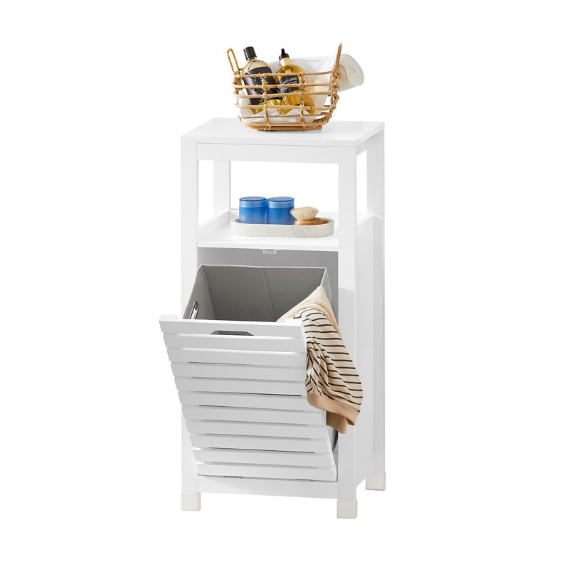 Wood Cabinet Laundry Hamper with Handles