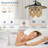 Dayzhane 42in. Boho Retractable Ceiling Fan with Light, 6-Speed Farmhouse Ceiling Fan for Living Room-1822148180
