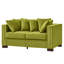 Salon en velours 5 places de style moderne avec accoudoirs carrés, structure en bois massif, housses de coussin amovibles et accoudoirs de rangement 2 + 3, décoration clous argentés, coussins à ressorts