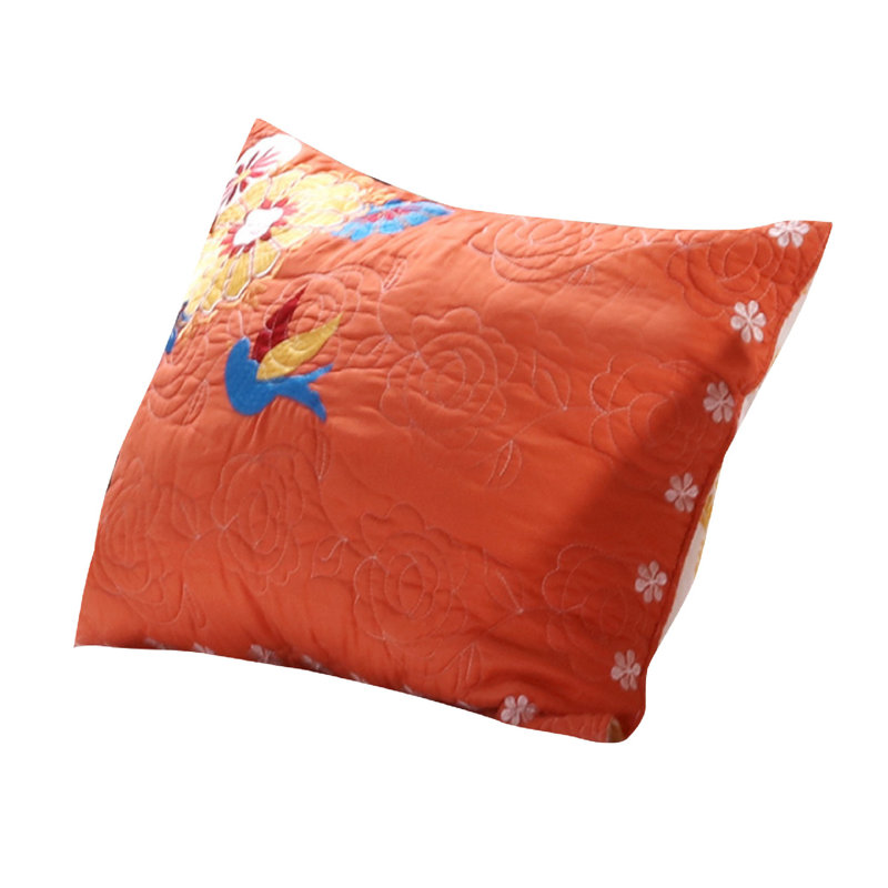 King Size Multicolor Embroidered Cotton Polyester Pillow Sham
