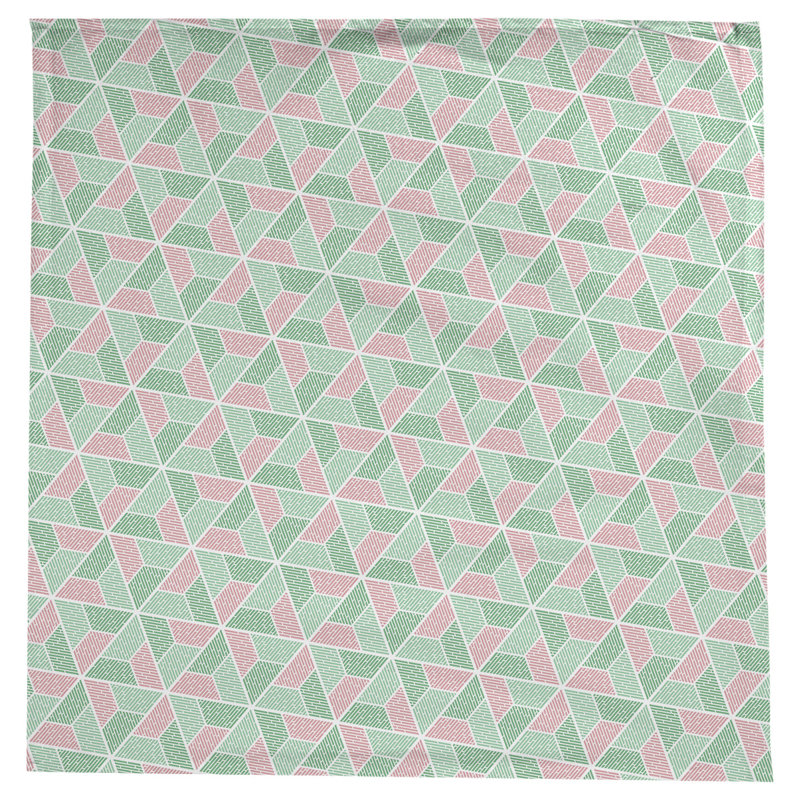 Nappe trapézoïdale Leffel, Vert et rose