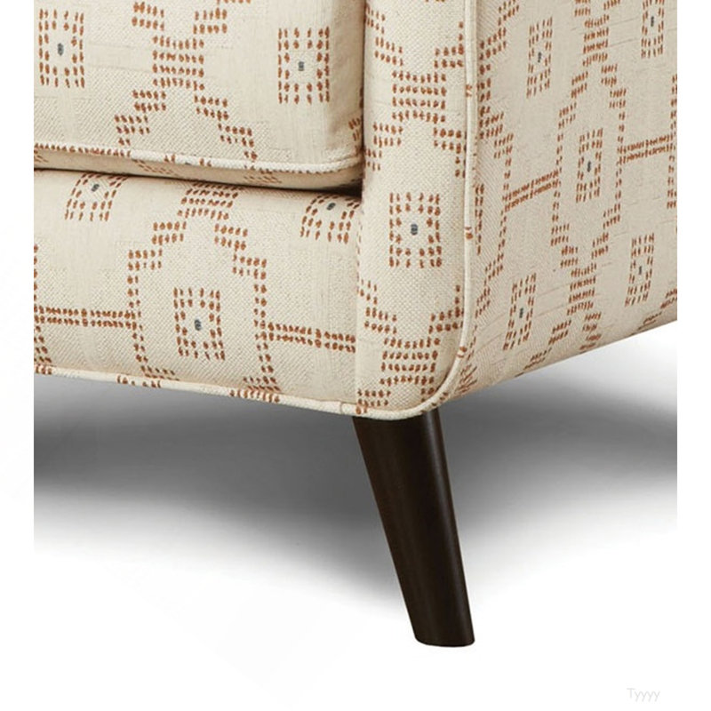Fauteuil 1pc double rembourré de mousse gélifiée et tissé doux Keystone multi finition avec garniture de style transitionnel