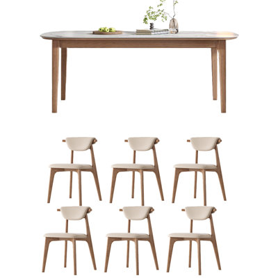 Simple sintered stone dining table set