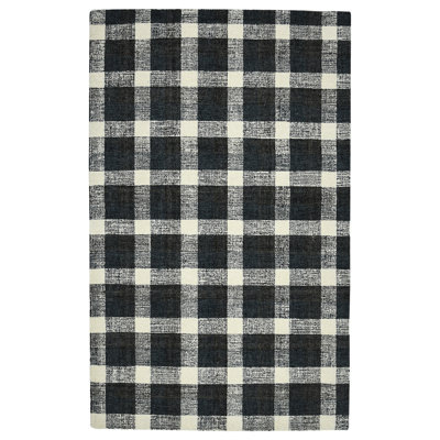 Ashleigh Hand Tufted Wool Plaid Indoor Rug