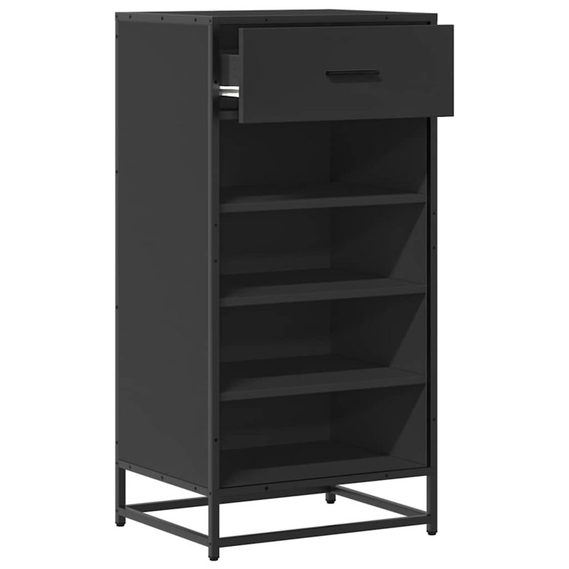 8 Pair Shoe Rack, Black