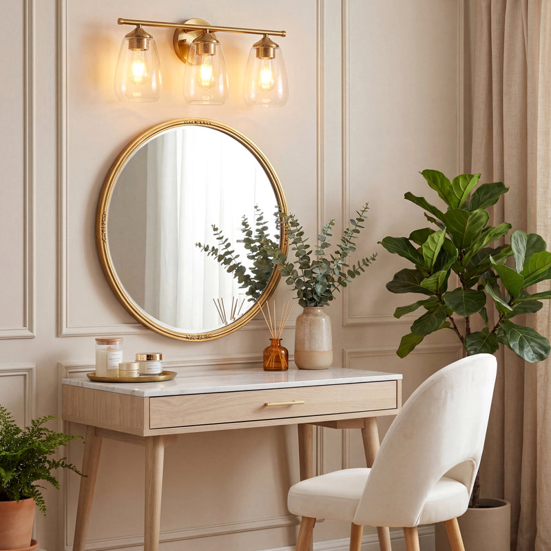 3-Light Bathroom Dimmable Vanity Light, 1 Unit