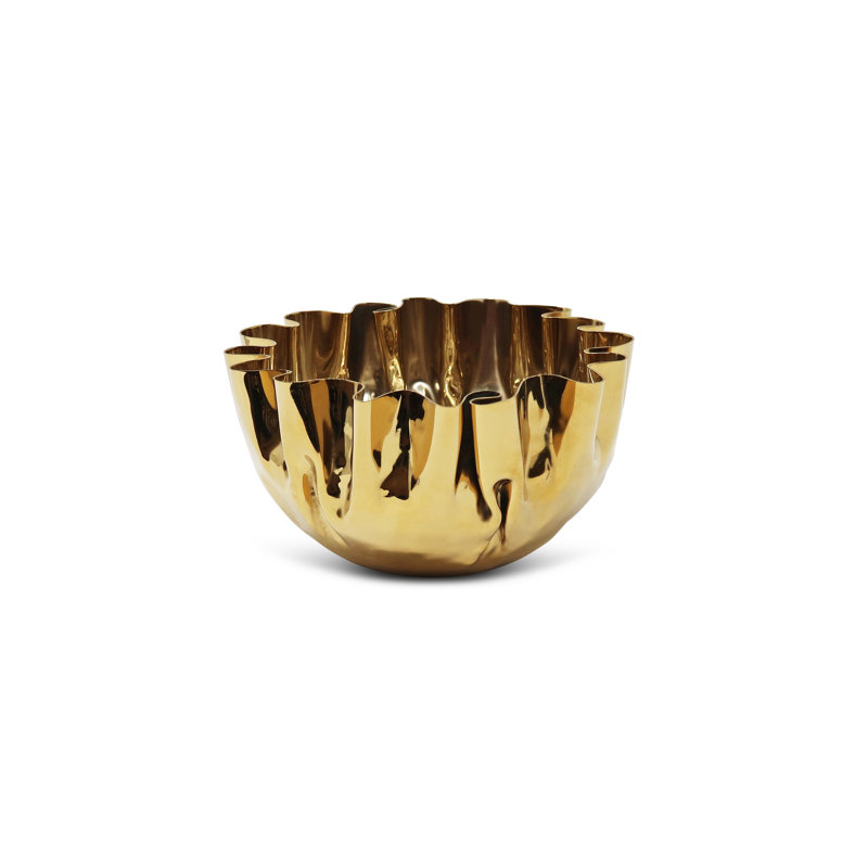 Takiesha Serving Bowl, Gold