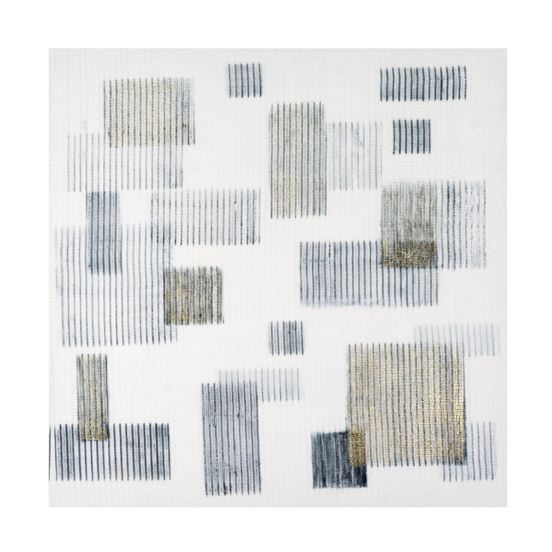 «Embellished Shadow Squares II» sur toile, H 14 po x l 14 po